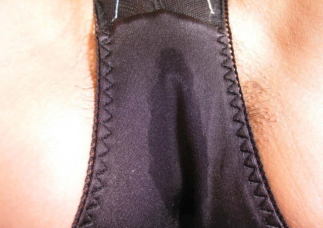 Lesbiskt Girl wearing black stockings fingering her ass